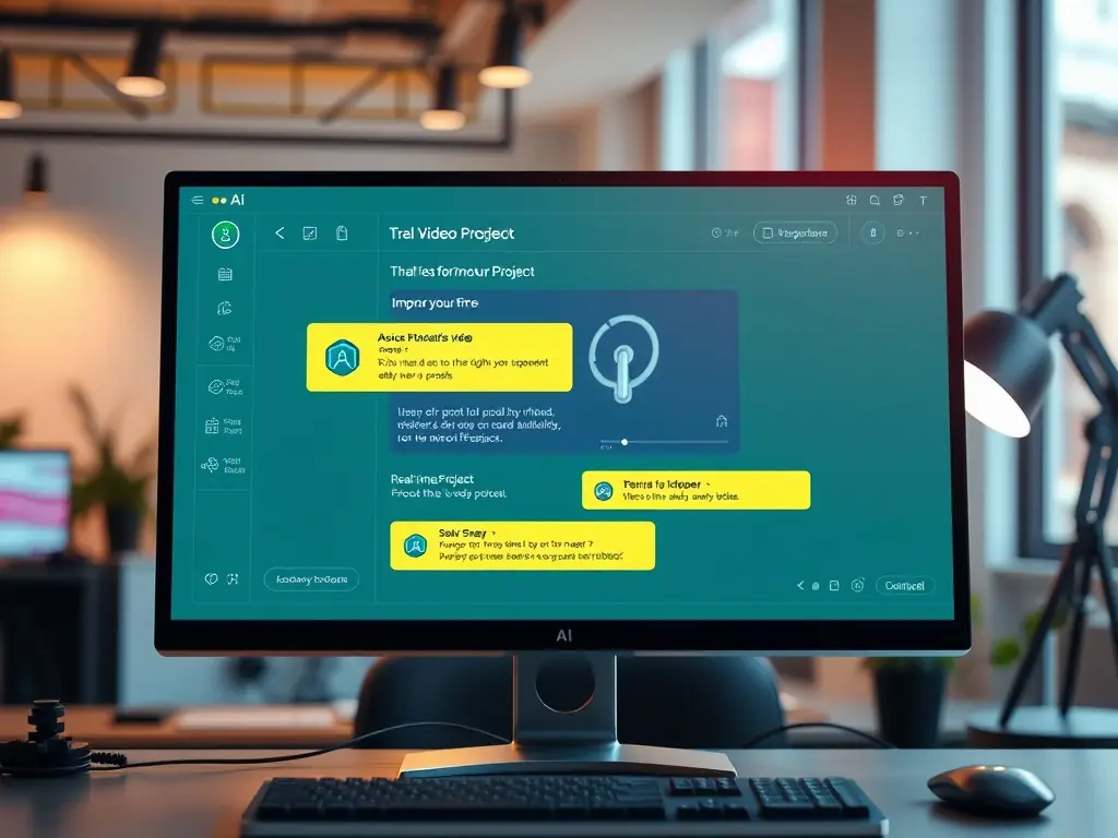 A behind-the-scenes look at the AI video production process, showing the software interface and algorithms used to generate realistic and engaging video content.